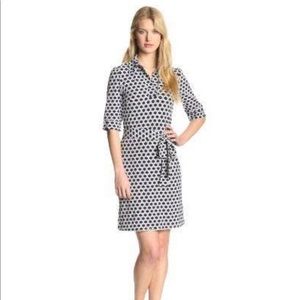 Laundry by Shelli Segall Navy Blue/White Dress
